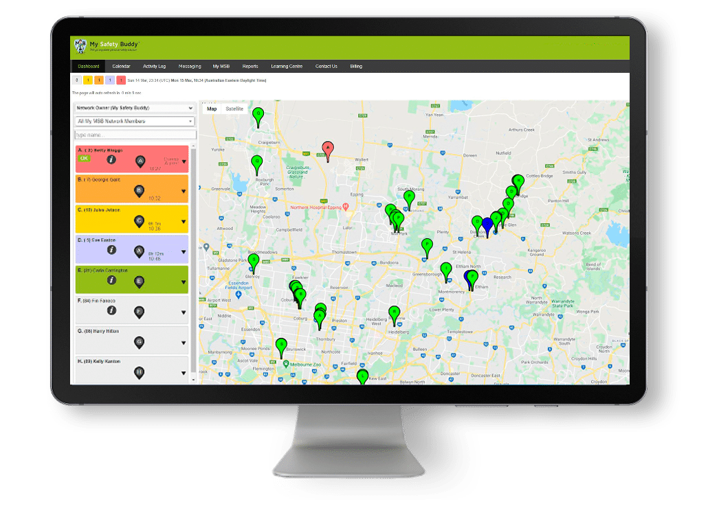 My Safety Buddy portal map